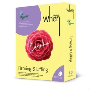 NWT Simply When Vegan Camellia Firming & Lifting Sheet Mask Box (10 masks)